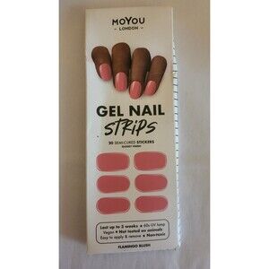 MOYOU LONDON Semi Cured Gel Nail Strips - 20 Pcs. Spring Nail Wraps for Salon